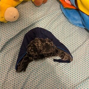 Kids' Navy and Faux Fur Winter Hat
like new